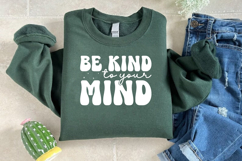 Be kind to your mind SVG, Inspirational quote SVG Product Image 3