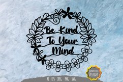 Be Kind to Your Mind Papercut SVG Product Image 2