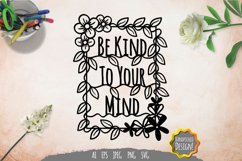 Be Kind to Your Mind Papercut SVG Product Image 1