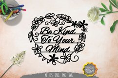 Be Kind to Your Mind Papercut SVG Product Image 1