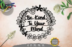 Be Kind to Your Mind Papercut SVG Product Image 1
