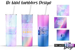 Be Kind Tumblers Design | Happy Quotes Sublimation | PNG v.2 Product Image 1