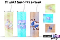 Be Kind Tumblers Design | Happy Quotes Sublimation | PNG v.2 Product Image 1