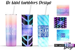 Be Kind Tumblers Design | Happy Quotes Sublimation | PNG v.2 Product Image 1