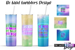 Be Kind Tumblers Bundle |Happy Quotes Sublimation|PNG v.1 Product Image 7