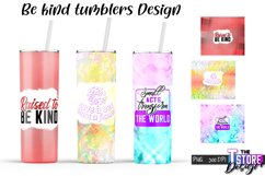 Be Kind Tumblers Design | Happy Quotes Sublimation | PNG v.2 Product Image 1
