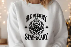 Be Merry Stay Scary SVG, Creepmas PNG, Spooky Christmas Product Image 2