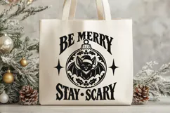 Be Merry Stay Scary SVG, Creepmas PNG, Spooky Christmas Product Image 3