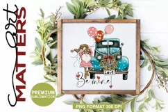 Valentine Be Mine Vintage Truck Gnome - 300 DPI Product Image 1