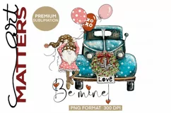 Valentine Be Mine Vintage Truck Gnome - 300 DPI Product Image 2