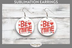 Be Mine v1 Round Earrings Sublimation Product Image 1