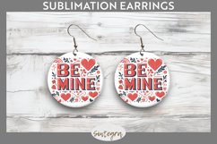 Be Mine v2 Round Earrings Sublimation Product Image 1