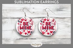 Be Mine v3 Round Earrings Sublimation Product Image 1