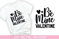 Be mine valentine - Valentine&#039;s Day SVG Design Product Image 1