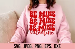 Be Mine Valentine SVG - Retro Valentine's Day SVG Cut File Product Image 2