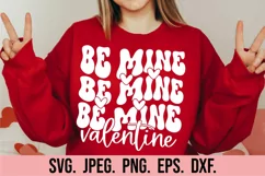 Be Mine Valentine SVG - Retro Valentine's Day SVG Cut File Product Image 4