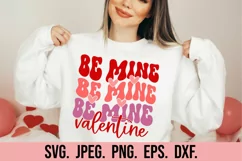 Be Mine Valentine SVG - Retro Valentine's Day SVG Cut File Product Image 1