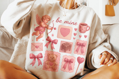 Be Mine Valentine's Day PNG, Love PNG, Xoxo PNG, Cupid PNG Product Image 2