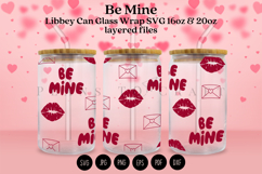 be mine valentine libbey beer can glass full wrap svg presized template for 16oz and 20oz glass for Cricut Silhouette and sublimation