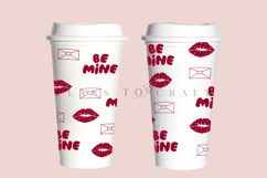 be mine valentine starbucks 16oz hot cup tumbler wrap svg presized template for tumbler grande suitable for cricut and silhouette