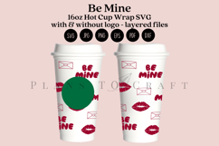 be mine valentine starbucks 16oz hot cup tumbler wrap svg presized template for tumbler grande suitable for cricut and silhouette
