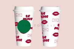 be mine valentine starbucks 16oz hot cup tumbler wrap svg presized template for tumbler grande suitable for cricut and silhouette