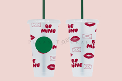 be mine valentine starbucks 24oz cold cup tumbler wrap svg presized template for tumbler venti suitable for cutting machine or sublimation