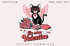 Be mine valentine PNG, retro Valentines day sublimation PNG Product Image 3
