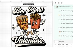 Be Mine Valentine SVG File Retro Valentines SVG Design