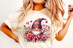 Valentines Day Gnome PNG, Valentine's Day Sublimation, Gnome Product Image 1