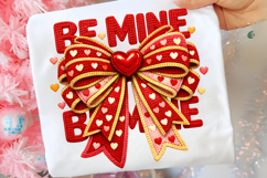 Be Mine With Bow Valentine PNG Product Image 1