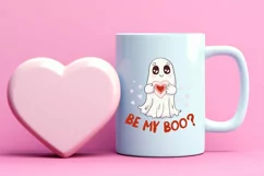 Be My Boo Valentine SVG PNG - Retro Love Ghost Sublimation Product Image 5