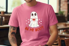 Be My Boo Valentine SVG PNG - Retro Love Ghost Sublimation Product Image 3