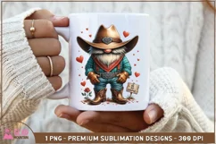 Be My Gnomie Western Cowboy Valentine Gnome png, Valentine Product Image 4