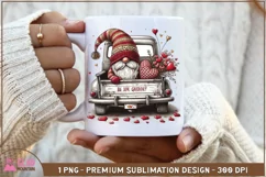 Be My Gnomie Valentine's Day Gnome truck sublimation png Product Image 2