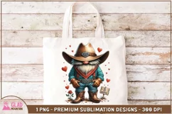 Be My Gnomie Western Cowboy Valentine Gnome png, Valentine Product Image 3