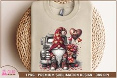 Be My Gnomie Valentine Gnome, Vintage truck gnome valentine Product Image 3