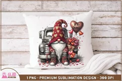 Be My Gnomie Valentine Gnome, Vintage truck gnome valentine Product Image 5