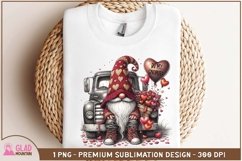 Be My Gnomie Valentine Gnome, Vintage truck gnome valentine Product Image 6
