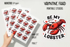 Valentine food printable stickers. JPG, PNG. Product Image 4