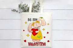 Be my Valentine Sublimation | Cute Valentine Bunny PNG Product Image 5