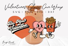 Be My Valentine Glass Can Wrap 16 Oz Retro Libbey Glass Can