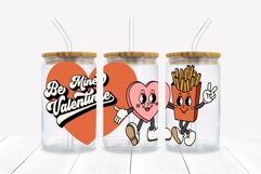 Be My Valentine Glass Can Wrap 16 Oz Retro Libbey Glass Can