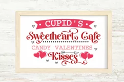 Cupid's sweetheart cafe candy valentines kisses SVG Product Image 1