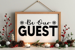 Be Our Guest Sign SVG, Farmhouse Christmas Sign Product Image 4