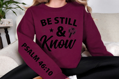 Be Still &amp; Know Sleeve SVG, Christian SVG, Faith SVG Product Image 3
