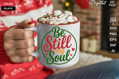 Be Still My Soul SVG | Christmas Round Sign SVG | Xmas SVG Product Image 5