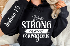 Be Strong And Courageous Sleeve SVG Design, Bible Quotes SVG Product Image 3