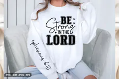 Be Strong In The Lord - Christian Sleeve T-Shirt Design Product Image 2
