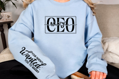 Be the CEO Sleeve SVG, Empowering Quote SVG Product Image 2